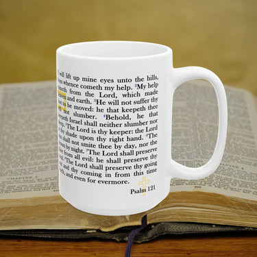 Psalm 121 Full Text - 15oz Coffee Mug
